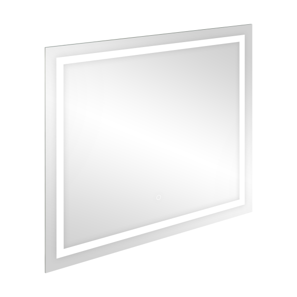 Lustro prostokątne poziome LED 80x70 cm (z wbudowanym włącznikiem, z marginesem, 4000K)