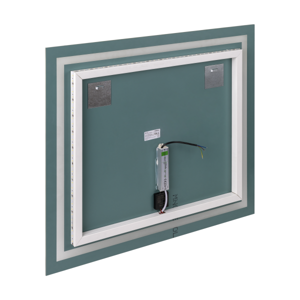 Lustro prostokątne poziome LED 80x70 cm (z wbudowanym włącznikiem, z marginesem, 4000K)