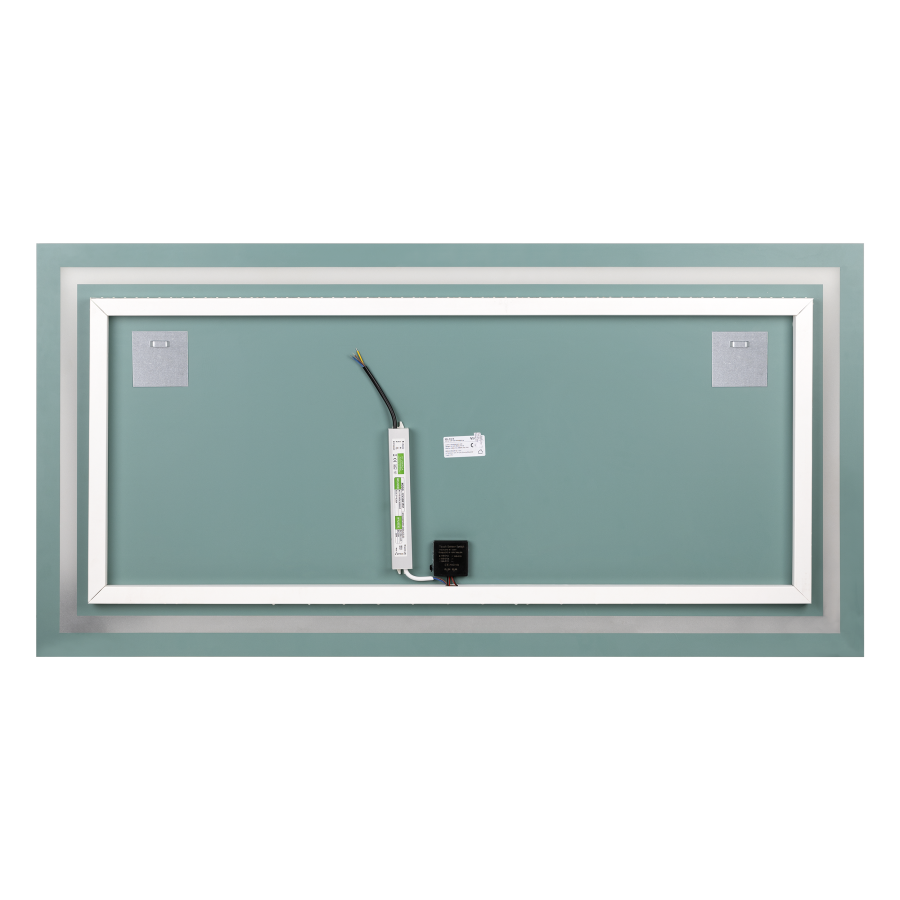 Lustro prostokątne poziome LED 120x60 cm (z wbudowanym włącznikiem, z marginesem, 4000K)