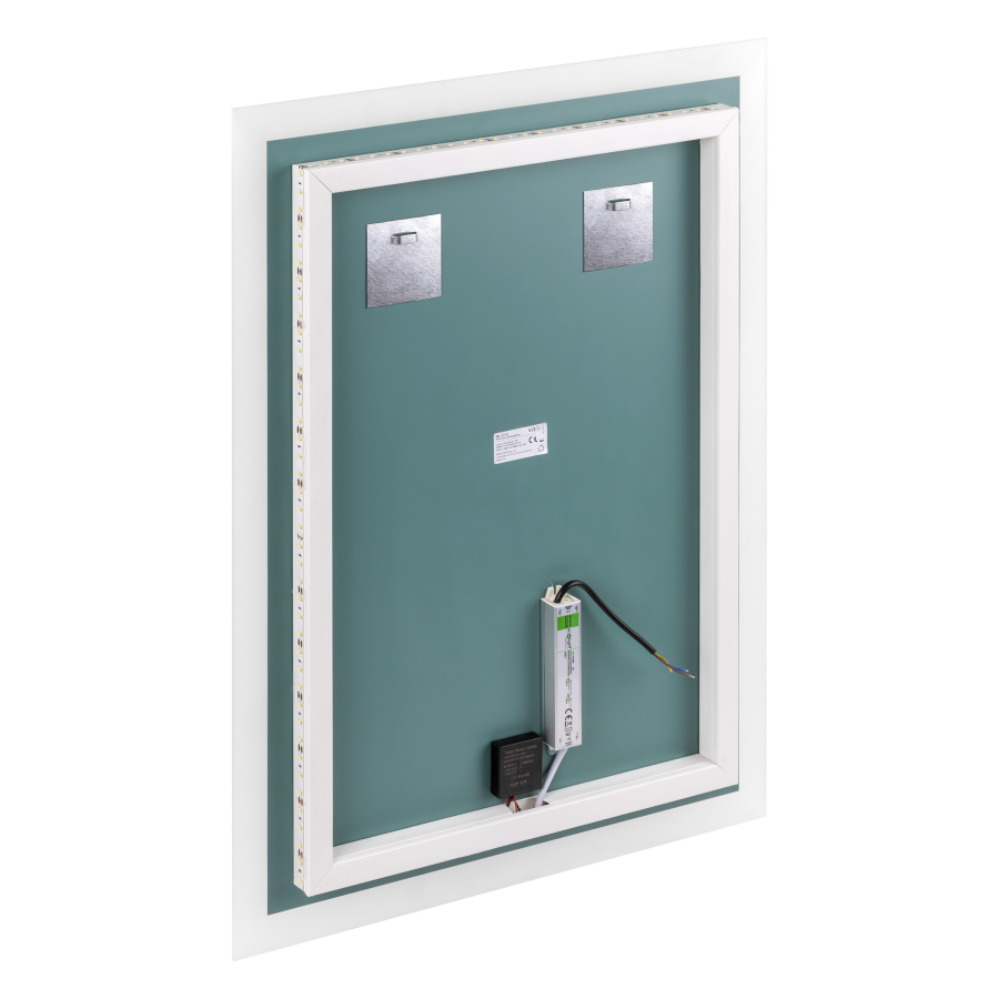 Lustro prostokątne pionowe LED 60x80 cm (z wbudowanym włącznikiem, bez marginesu, 4000K)