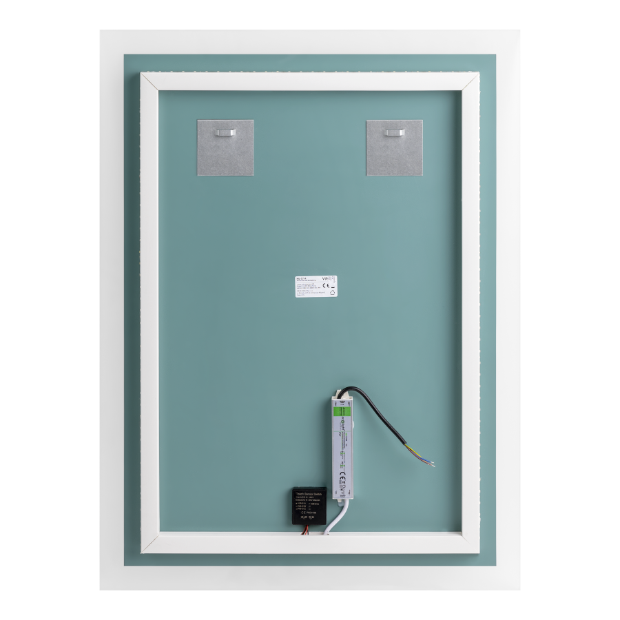 Lustro prostokątne pionowe LED 60x80 cm (z wbudowanym włącznikiem, bez marginesu, 4000K)