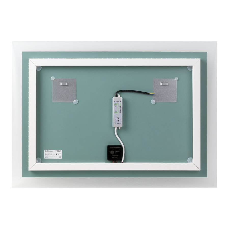 Lustro prostokątne poziome LED 70x50 cm (z wbudowanym włącznikiem, bez marginesu, 4000K)