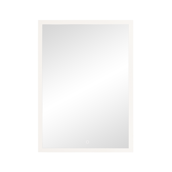 Lustro prostokątne pionowe LED, 50x70 cm (z wbudowanym włącznikiem, bez marginesu, 4000K)