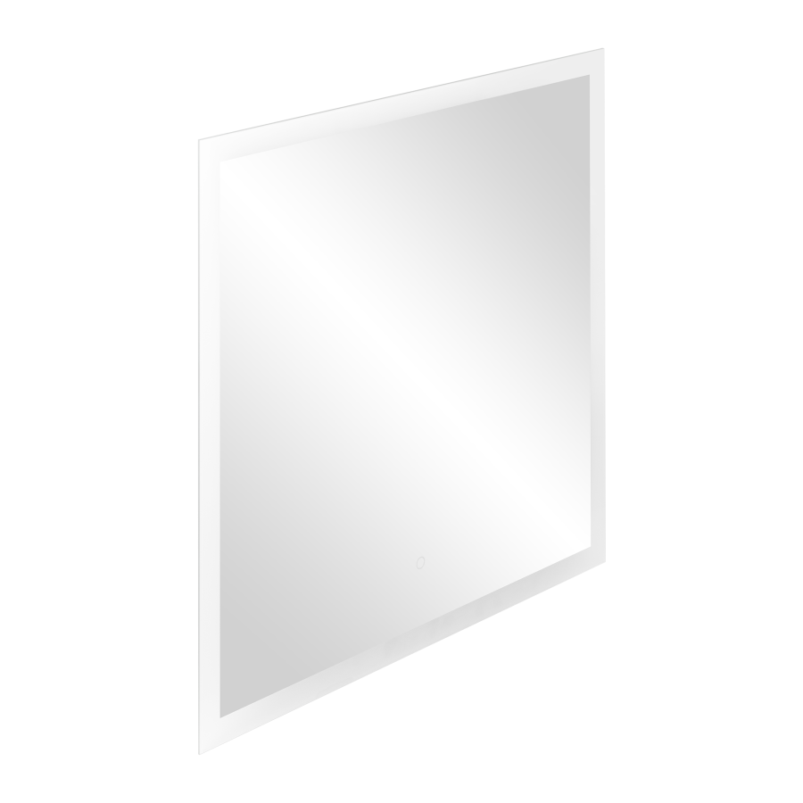 Kwadratowe lustro LED 80x80 cm (z wbudowanym włącznikiem, bez marginesu, 4000K)