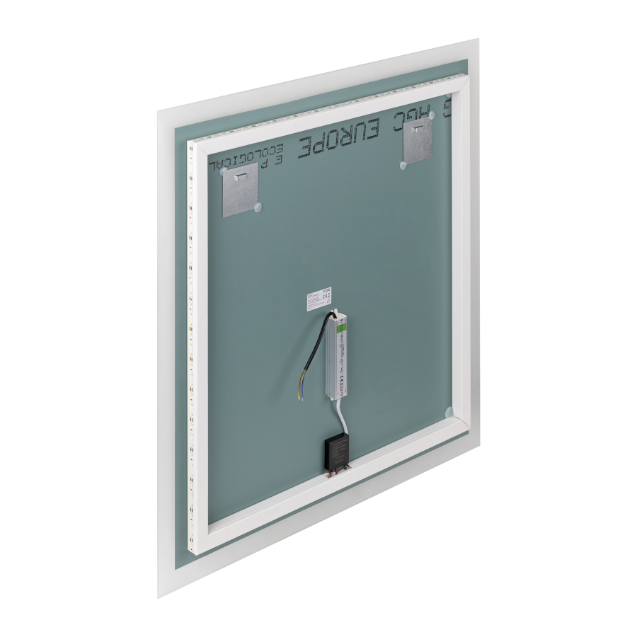 Kwadratowe lustro LED 80x80 cm (z wbudowanym włącznikiem, bez marginesu, 4000K)