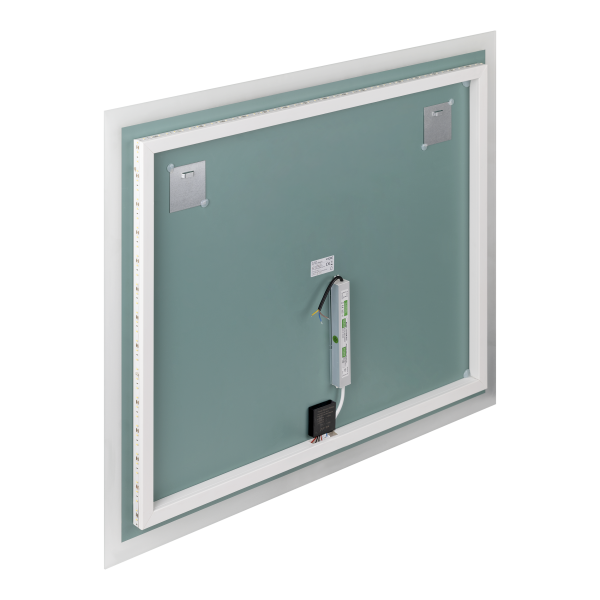 Lustro prostokątne poziome LED 100x80 cm (z wbudowanym włącznikiem, bez marginesu, 4000K)