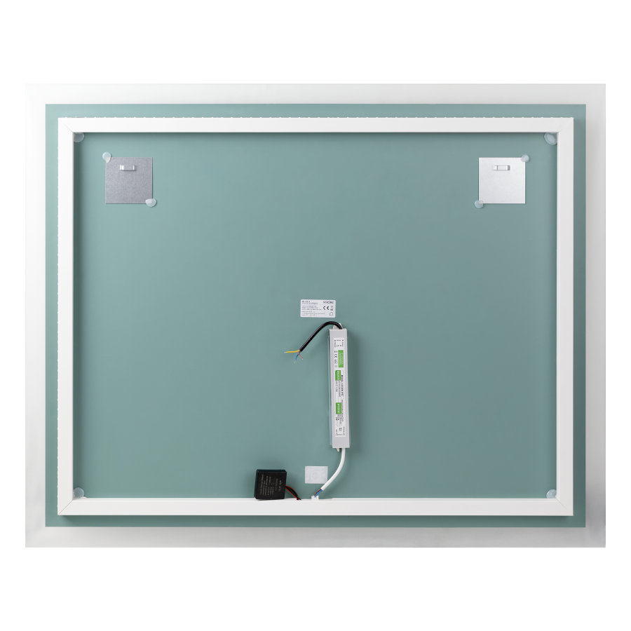 Lustro prostokątne poziome LED 100x80 cm (z wbudowanym włącznikiem, bez marginesu, 4000K)