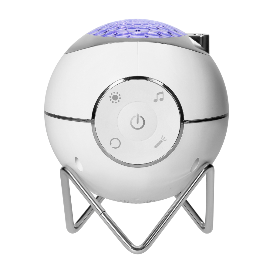 Projektor gwiazd 15 trybów pracy, 5 relaksacyjnych dźwięków, możliwość puszczenia własnej muzyki dzięki bluetooth, sterowany pil