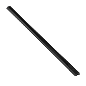 Black aluminum light track, 100 cm long, 85-265V, two wires