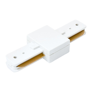 Straight light track connector, white