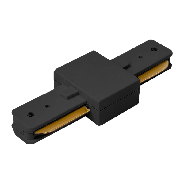 Straight light track connector, black
