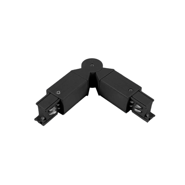 Adjustable light track connector, black