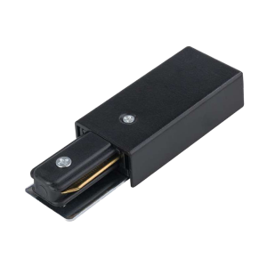 Live end connector for light track, black