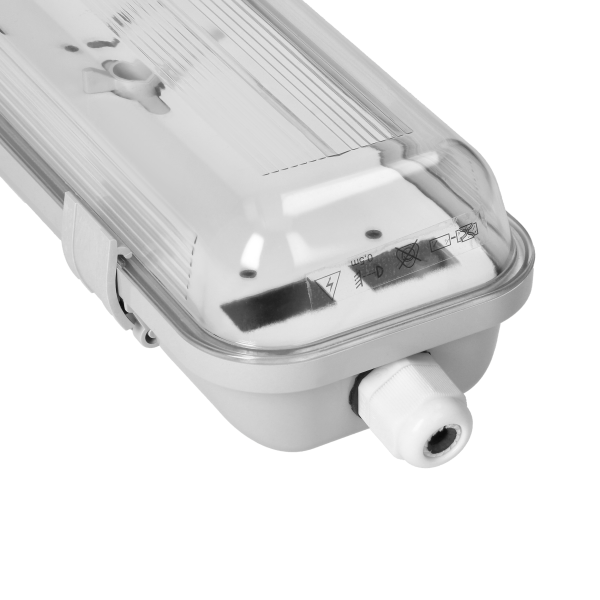 VUMBI III, dust-proof luminaire for T8 LED, IP65, 60cm