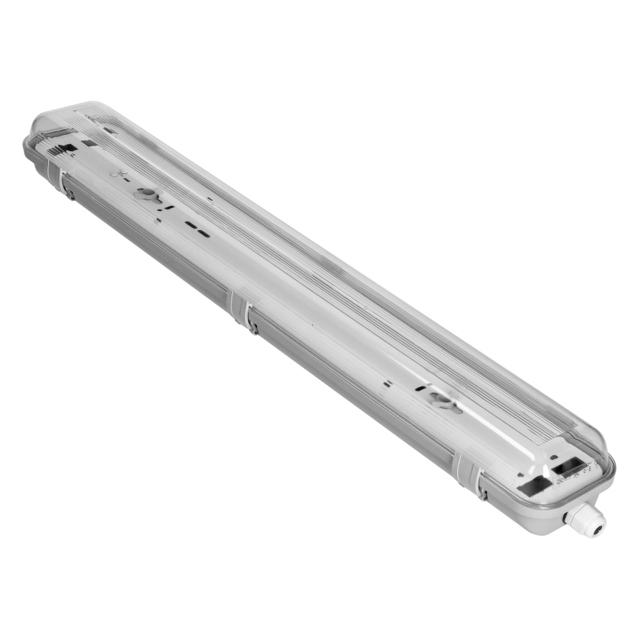 VUMBI III, dust-proof luminaire for T8 LED, IP65, 60cm