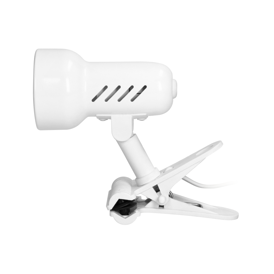 KELLY, desk lamp with clip, 40W, E14, steel + plastic, white