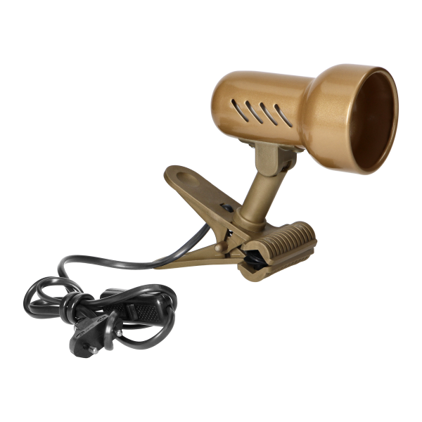 KELLY, desk lamp with clip, 40W, E14, steel + plastic, gold