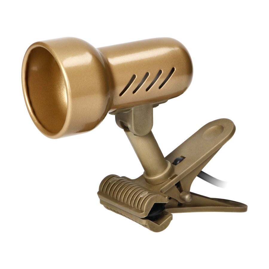 KELLY, desk lamp with clip, 40W, E14, steel + plastic, gold