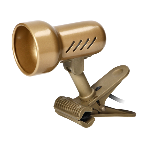 KELLY, desk lamp with clip, 40W, E14, steel + plastic, gold