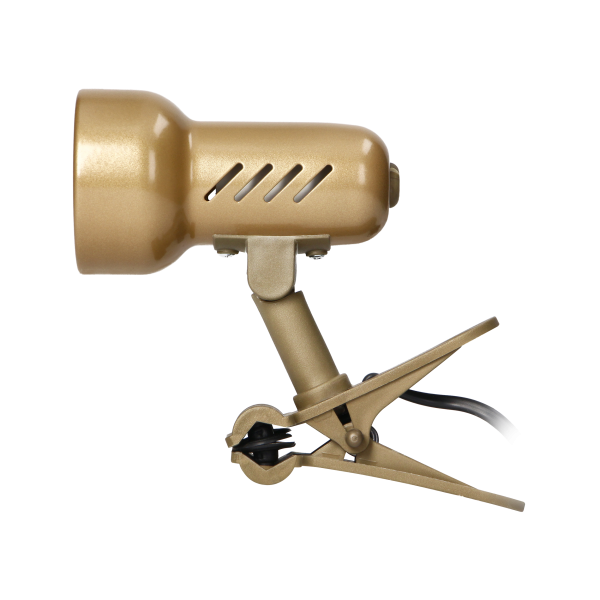 KELLY, desk lamp with clip, 40W, E14, steel + plastic, gold