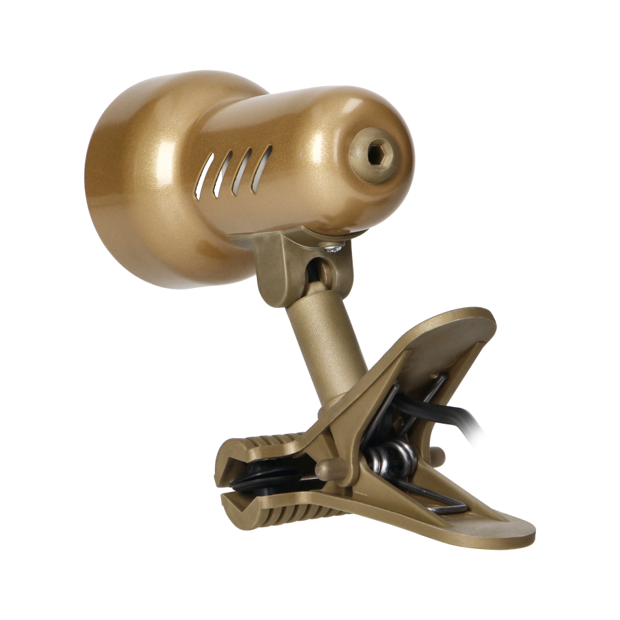 KELLY, desk lamp with clip, 40W, E14, steel + plastic, gold