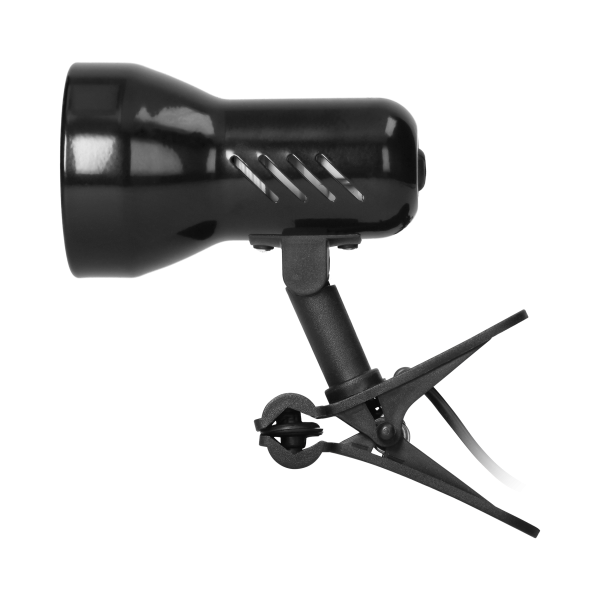DALLA, lampa biurkowa z klipsem, 40W, E27, stal + tworzywo, czarna
