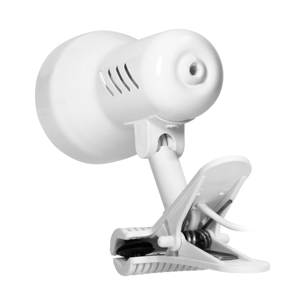 DALLA, desk lamp with clip, 40W, E27, steel + plastic, white