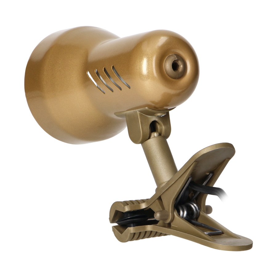 DALLA, desk lamp with clip, 40W, E27, steel + plastic, gold