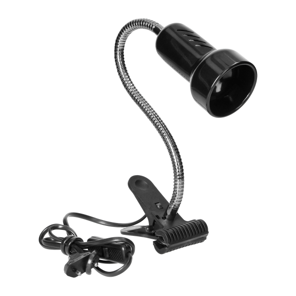 LUKE, lampa biurkowa z klipsem, flex, 40W, E14, stal + tworzywo, czarna