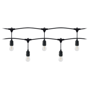 Zestaw girlanda oświetleniowa -1 sznur 5m (10 opraw) + 10 żarówek LED 1W E27, 3000K - ciepła + 1 żarówka gratis!