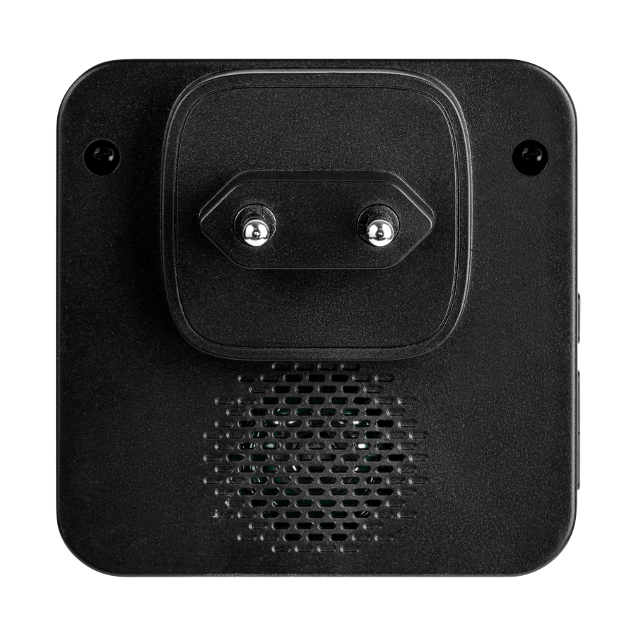 TELERO AC, wireless mains-powered doorbell, battery free doorbell button, learning system, 36 sounds, 200m, black