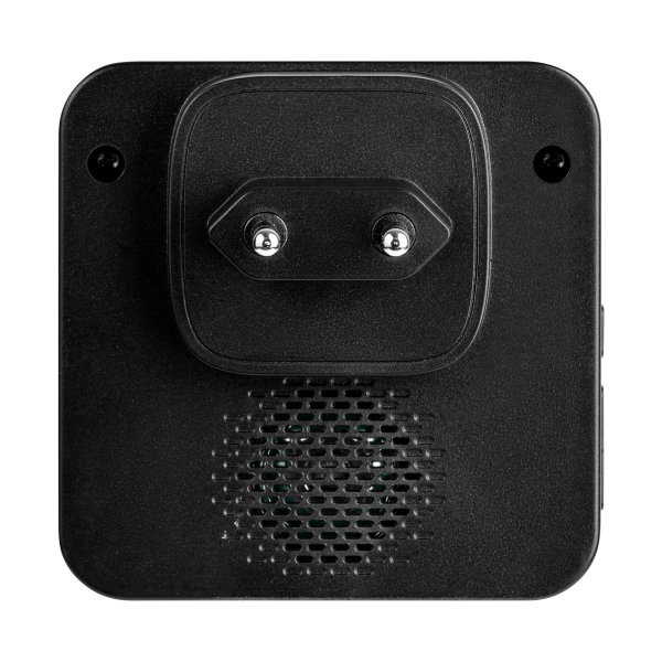 TELERO AC, wireless mains-powered doorbell, battery free doorbell button, learning system, 36 sounds, 200m, black