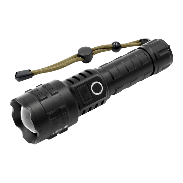 Latarka LED 15W, 1200lm, 3000mAh, funkcja zoom, cyfrowy wskaźnik baterii