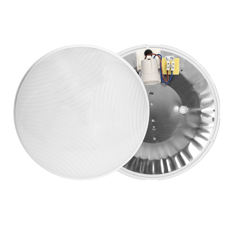 ROVI MV, lighting fixture with microwave sensor, 75W, E27, IP20, IK1075W, E27, IK10, clear PC shade