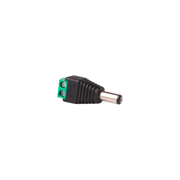 DC 2.1/5.5 plug with connector for quick installation of mono LED strips