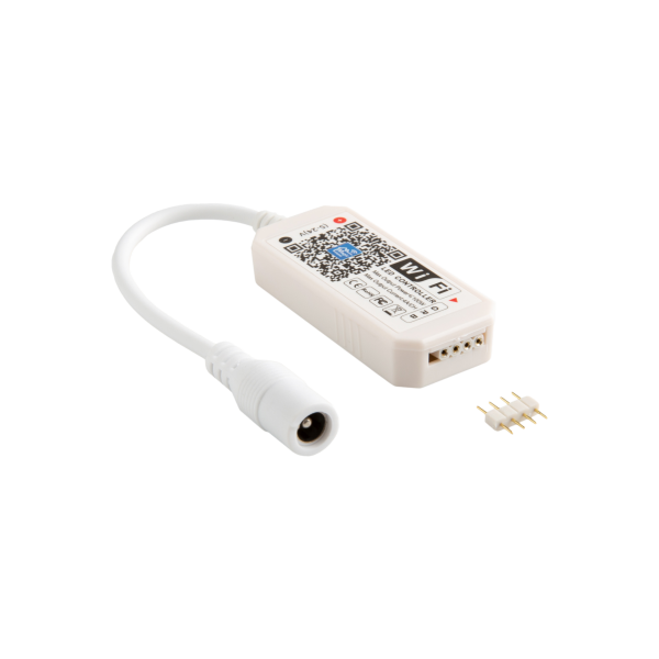 WiFi wireless controller for RGB strips (multi-coloured LED lighting sets)