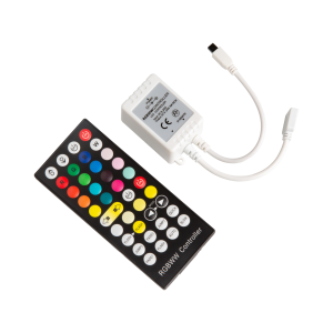 Bezprzewodowy sterownik do taśm RGB (wielokolorowych taśm oświetleniowych LED z funkcją światła białego od ciepłego przez neutra