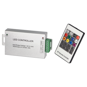 Wireless radio frequency (RF) controller for RGB strips (multi-coloured LED lighting sets)