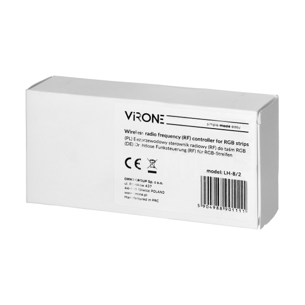 Wireless radio frequency (RF) controller for RGB strips (multi-coloured LED lighting sets)