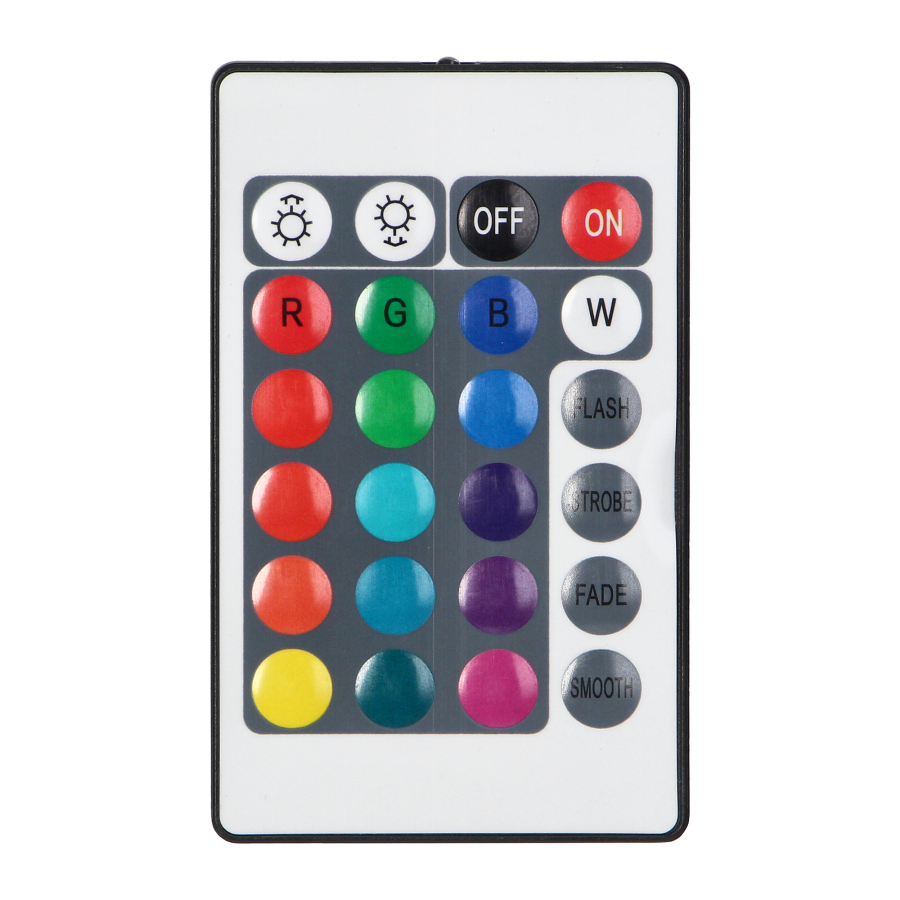 Wireless controller for RGB strips (multicoloured LED lighting strips) with remote control 24 buttons