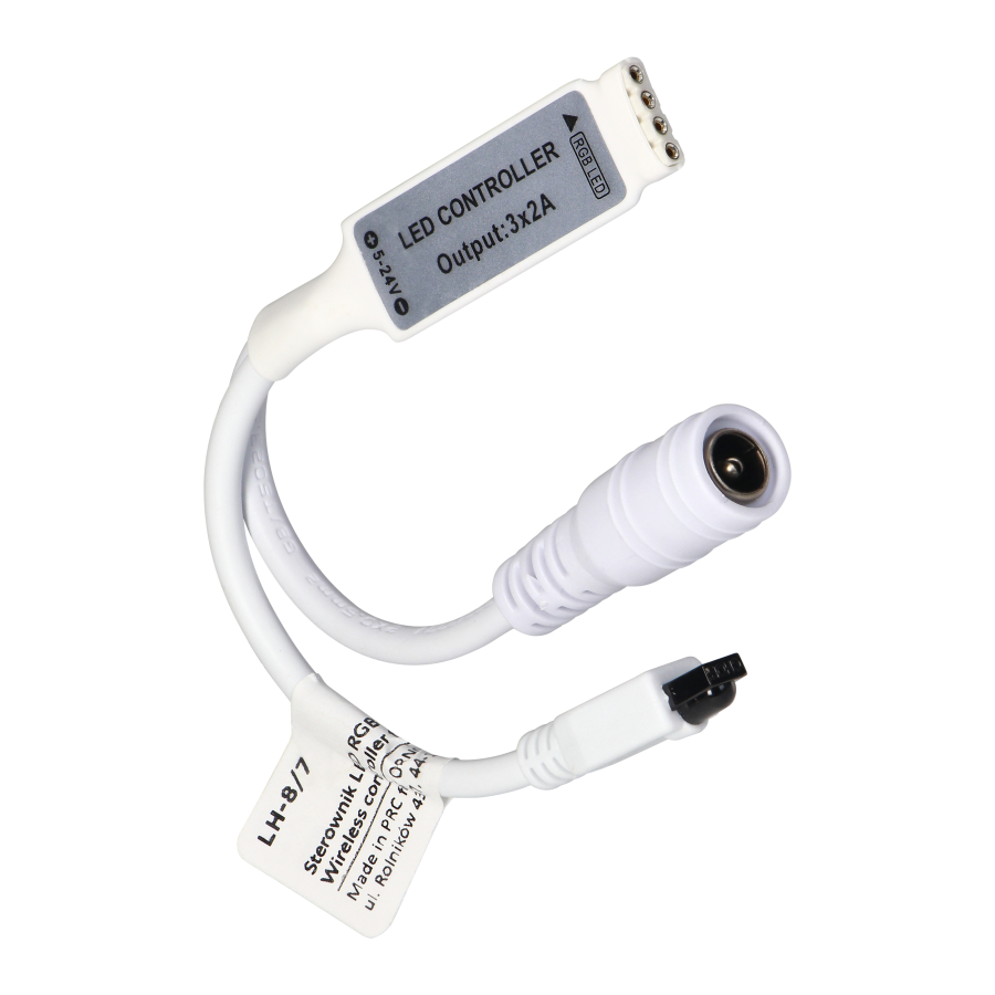 Wireless controller for RGB strips (multicoloured LED lighting strips) with remote control 24 buttons