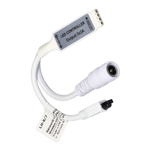 Wireless controller for RGB strips (multicoloured LED lighting strips) with remote control 24 buttons