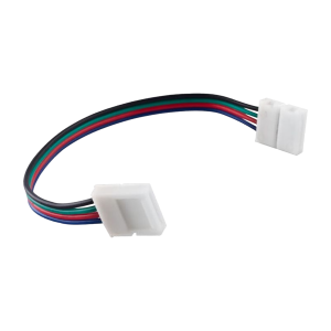 Dwustronna złączka do szybkiego montażu (szybkozłączka) wielokolorowych taśm LED RGB 10mm 4pin-przewód-4pin