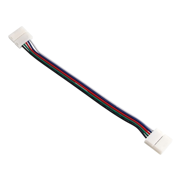 Double-sided connector for quick assembly (quick-connector) of multicolour RGBW LED strips 12mm 5pin-cable-5pin