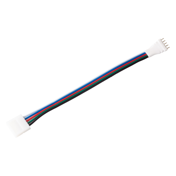 Double-sided connector for quick assembly (quick-connector) of multicoloured RGBW 12mm LED strips to the driver