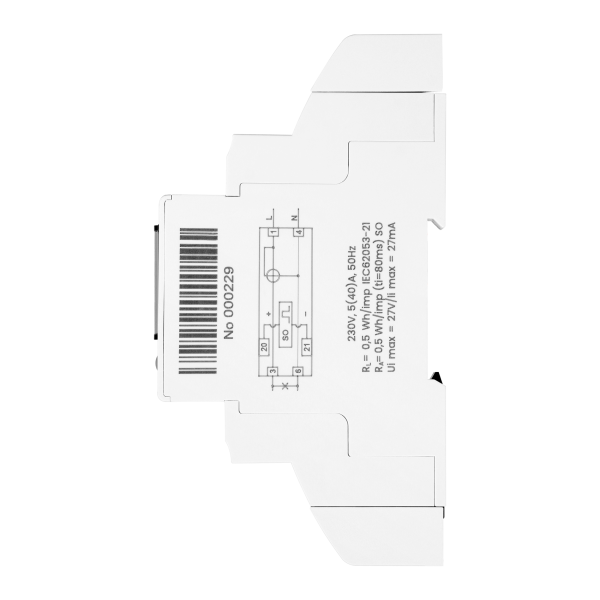 1-fazowy analogowy wskaźnik zużycia energii elektrycznej, 40A, 1 moduł, DIN TH-35mm 1-fazowy analogowy wskaźnik zużycia energii elektrycznej, 40A, 1 moduł, DIN TH-35mm