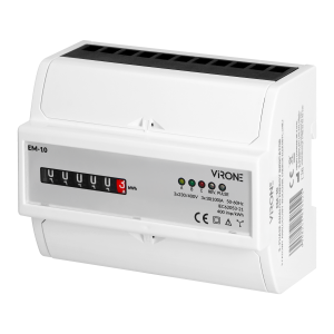 3-fazowy analogowy wskaźnik zużycia energii elektrycznej, 100A, 7 modułów, DIN TH-35mm