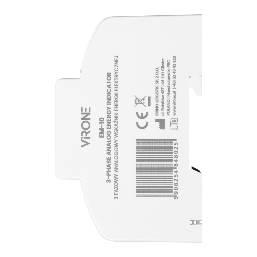 3-phase analog energy indicator, 100A, 7 modules, DIN TH-35mm