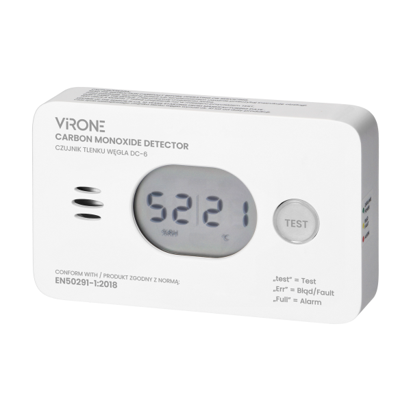 Battery-powered carbon monoxide detector 2xAA,10 years Battery-powered carbon monoxide detector 2xAA,10 years