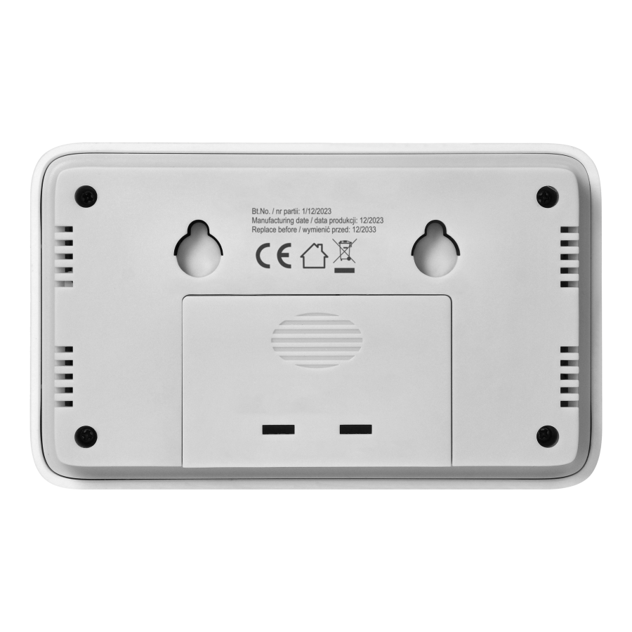 Battery-powered carbon monoxide detector 2xAA,10 years